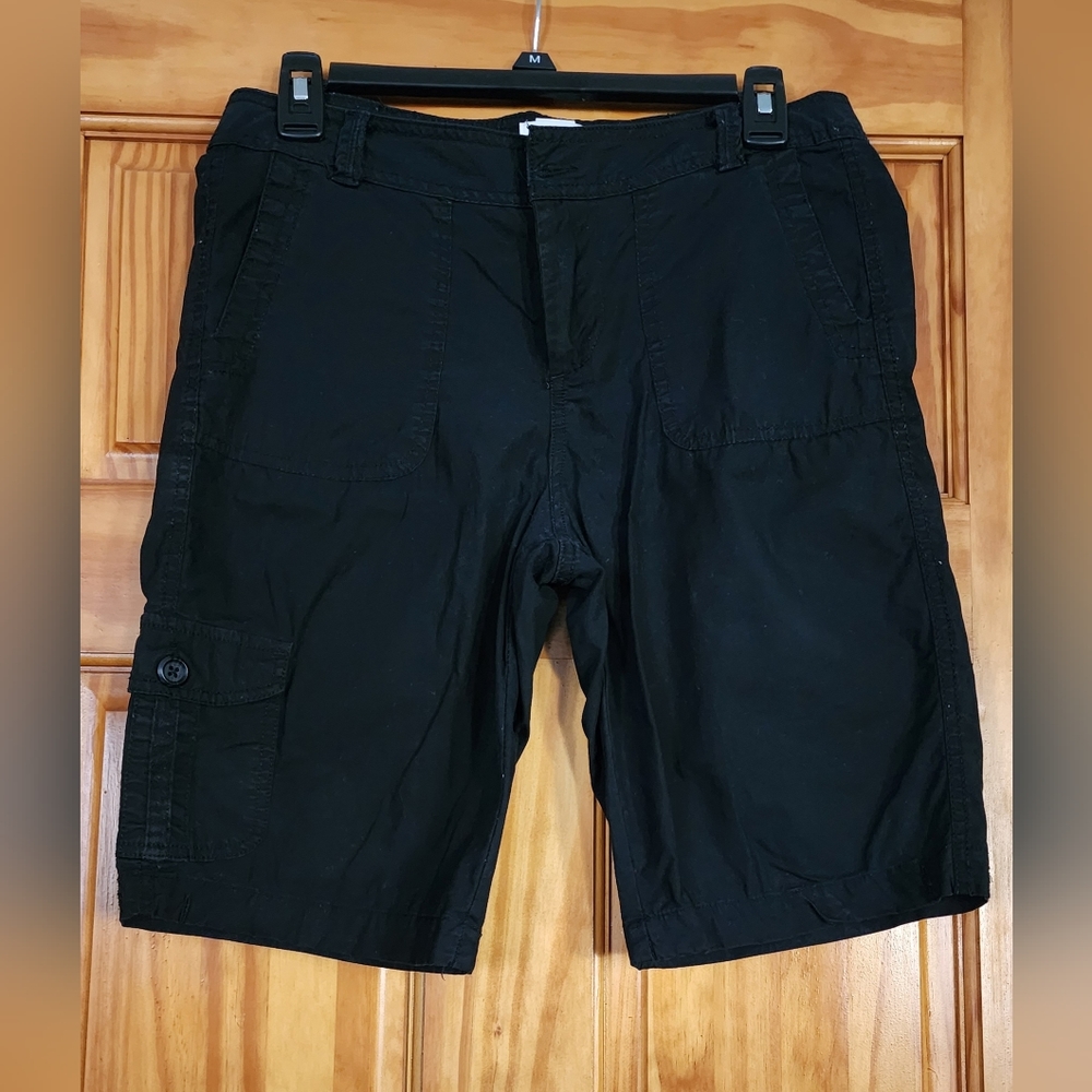 St. John's Bay Bermuda Shorts Black Women's Size 4
